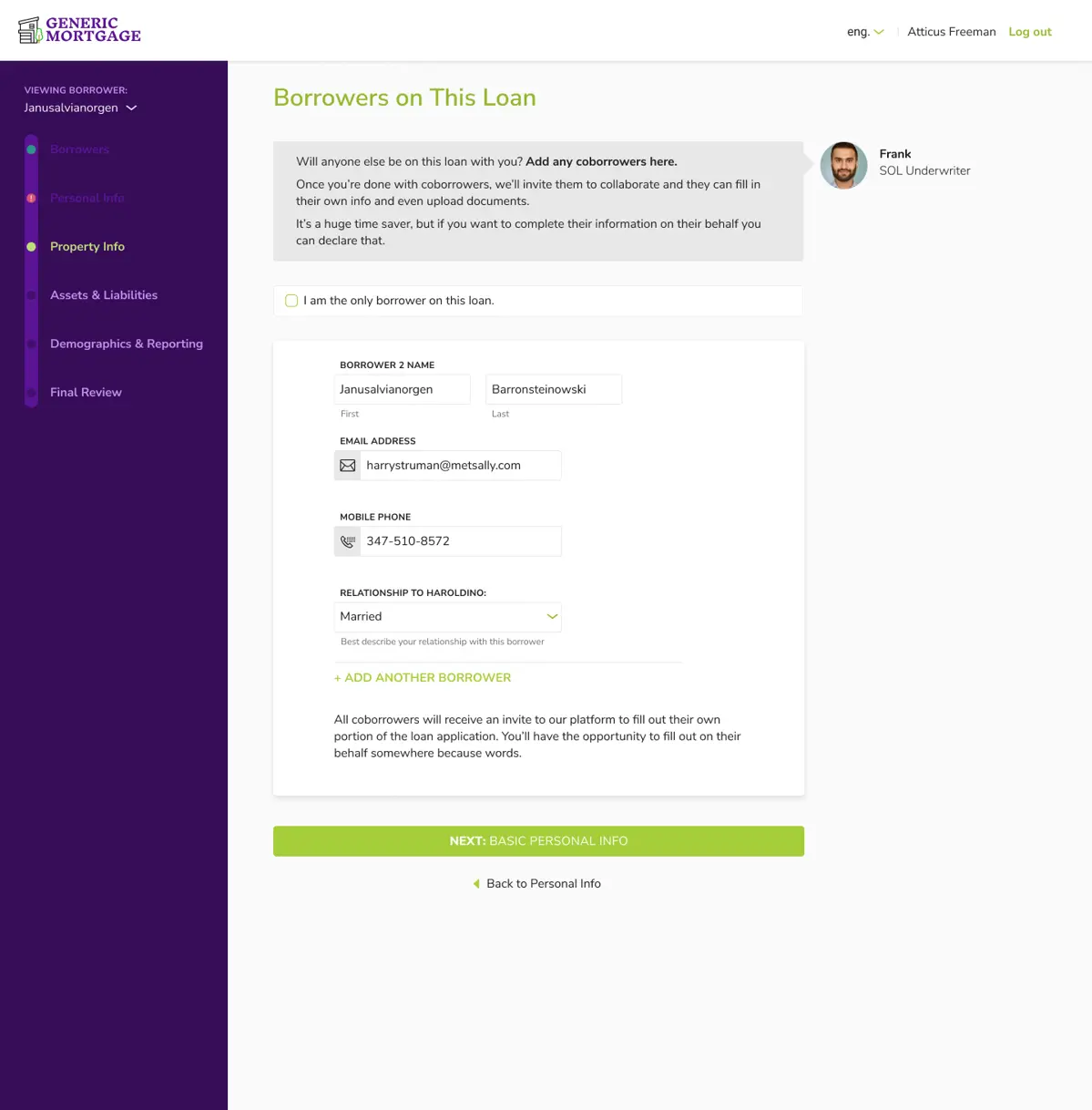 Loan Depot branded palette — mobile